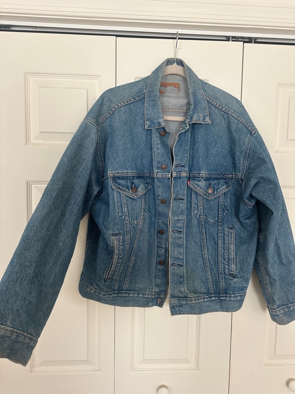 Levi's Medium Wash Blue Denim Bomber Jacket - Unisex